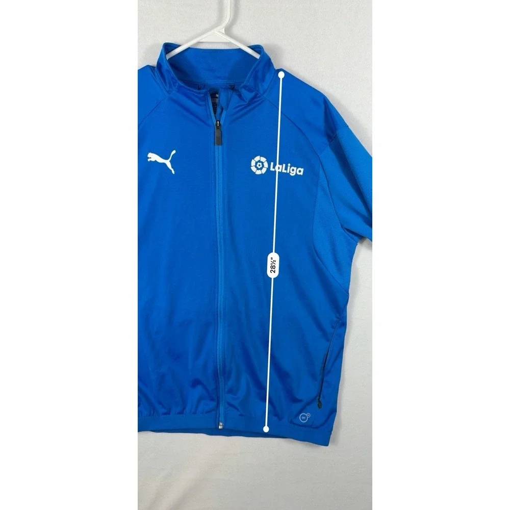 Puma La liga Men's Large Soccer Track Jacket Blue